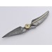 Damascus Leaf Pocket Knife